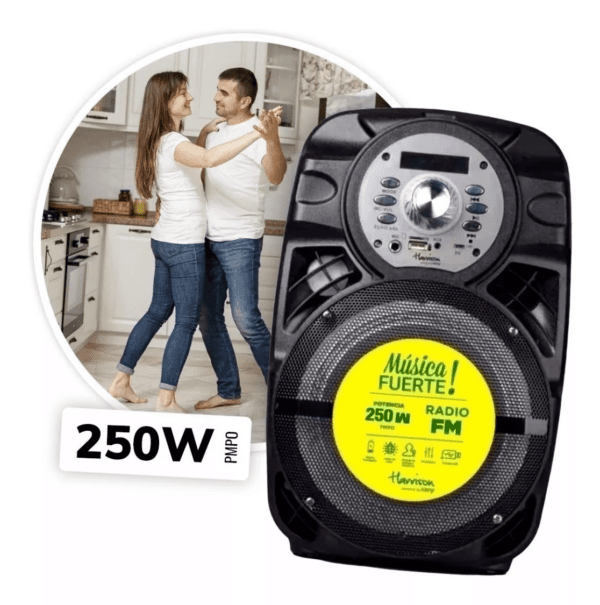 Parlante Kanji Acid New Portátil Con Bluetooth Negro - Imagen 2