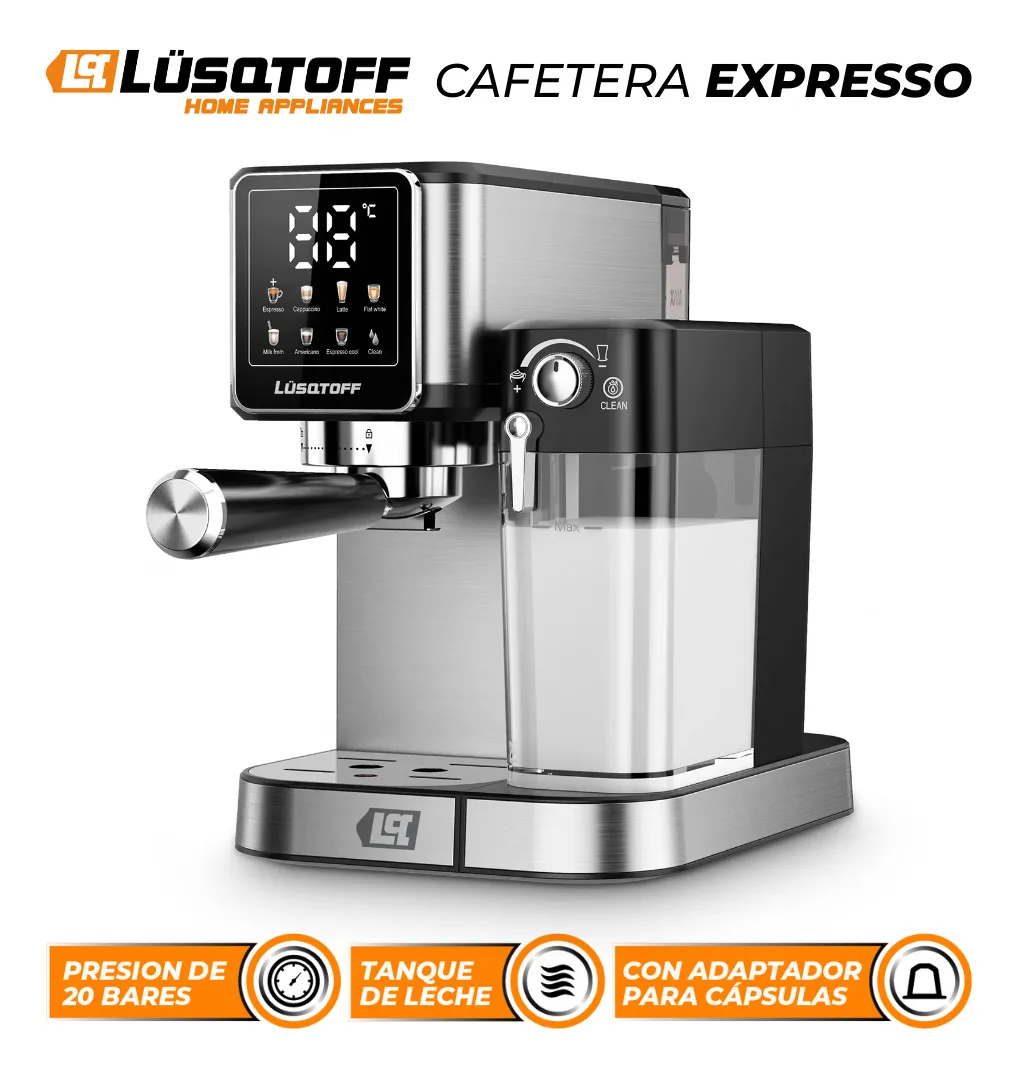 Cafetera Express Lüsqtoff Lq-ex010 Con Adap Cápsulas