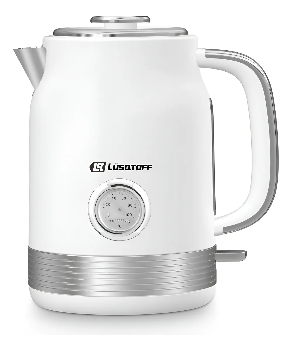 Pava Eléctrica Lusqtoff Lq-pv805b C/reloj Term.blanca 1,7lts Blanco